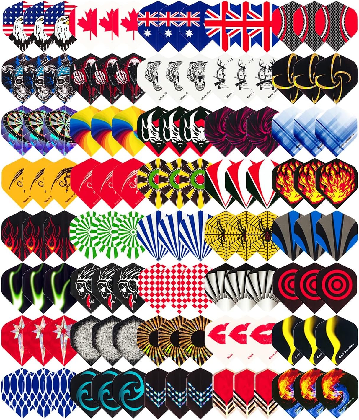 Standard Dart Flights 40 Sets 120 Pcs - Durable PET and Laser Replacement Feathe... 2 Standard Dart Flights 40 Sets 120 Pcs - Durable PET and Laser Replacement Feathe... - Image 2