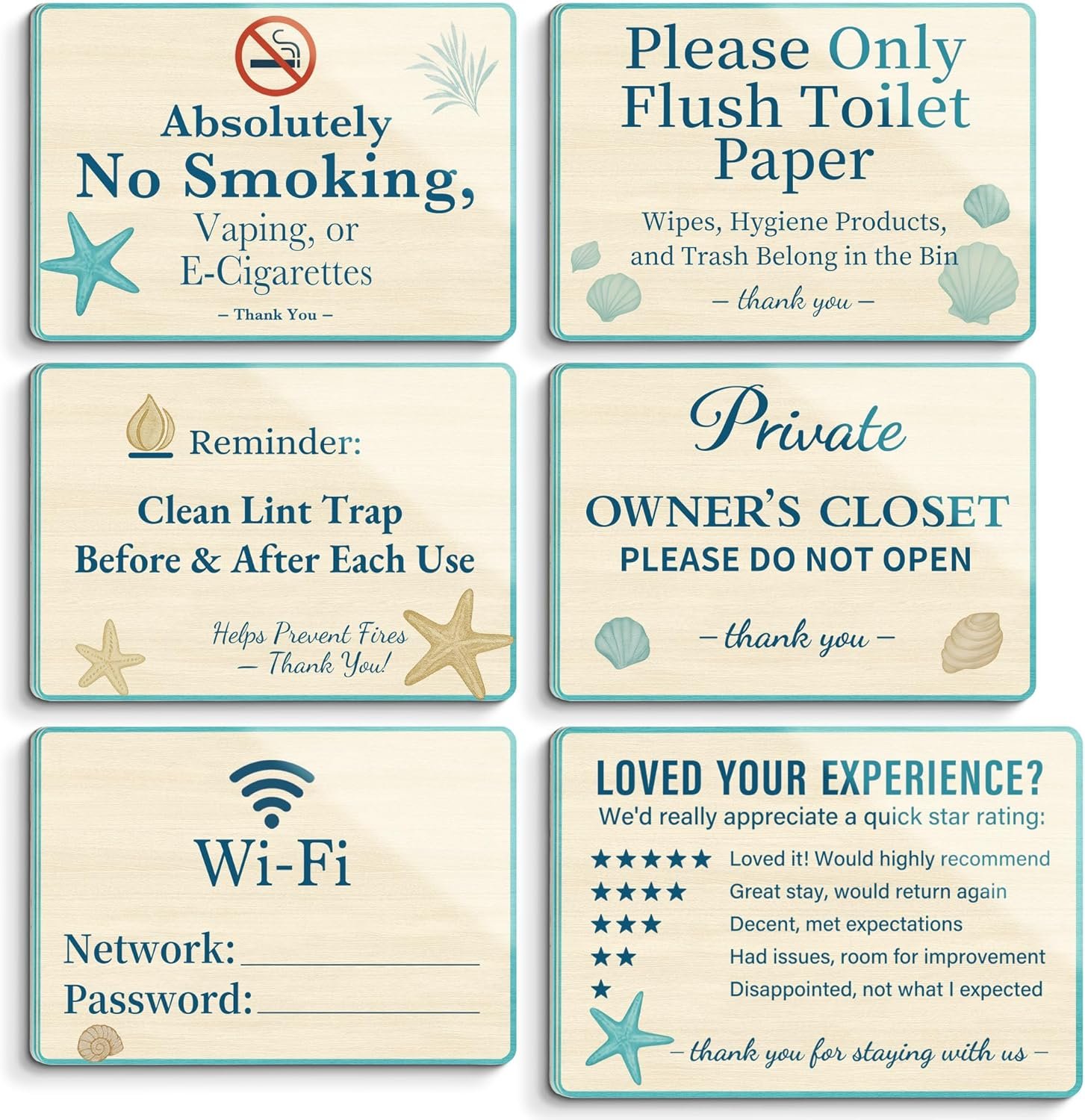 Vacation Rental & BnB Host Starter Kit – 6 Pack (5” x 3”) – Short Term Home Gues... 2 Vacation Rental & BnB Host Starter Kit – 6 Pack (5” x 3”) – Short Term Home Gues... - Image 2