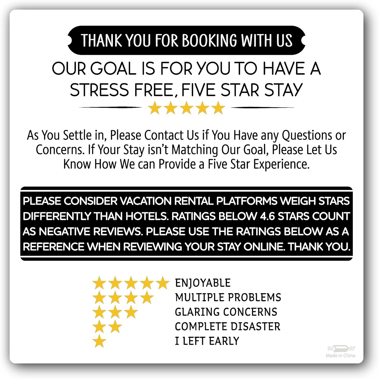 White & Black Airbnb Review Fridge Magnet, VRBO Airbnb Essentials for Hosts, Air... 2 White & Black Airbnb Review Fridge Magnet, VRBO Airbnb Essentials for Hosts, Air... - Image 2