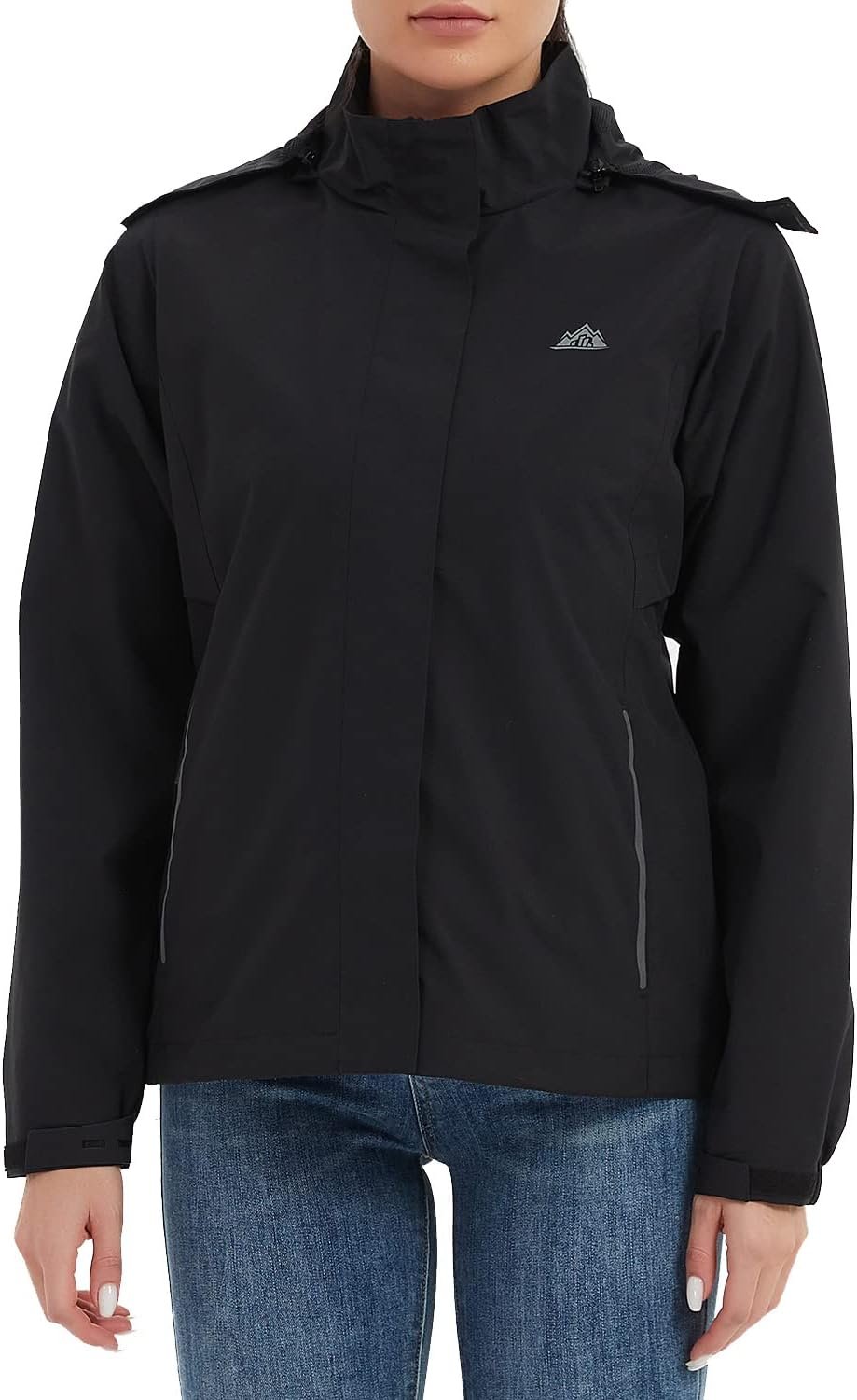 MOERDENG Women's Rain Jacket Hooded Hiking Jacket Softshell Windbreaker | Windpr... 3 MOERDENG Women's Rain Jacket Hooded Hiking Jacket Softshell Windbreaker | Windpr... - Image 3