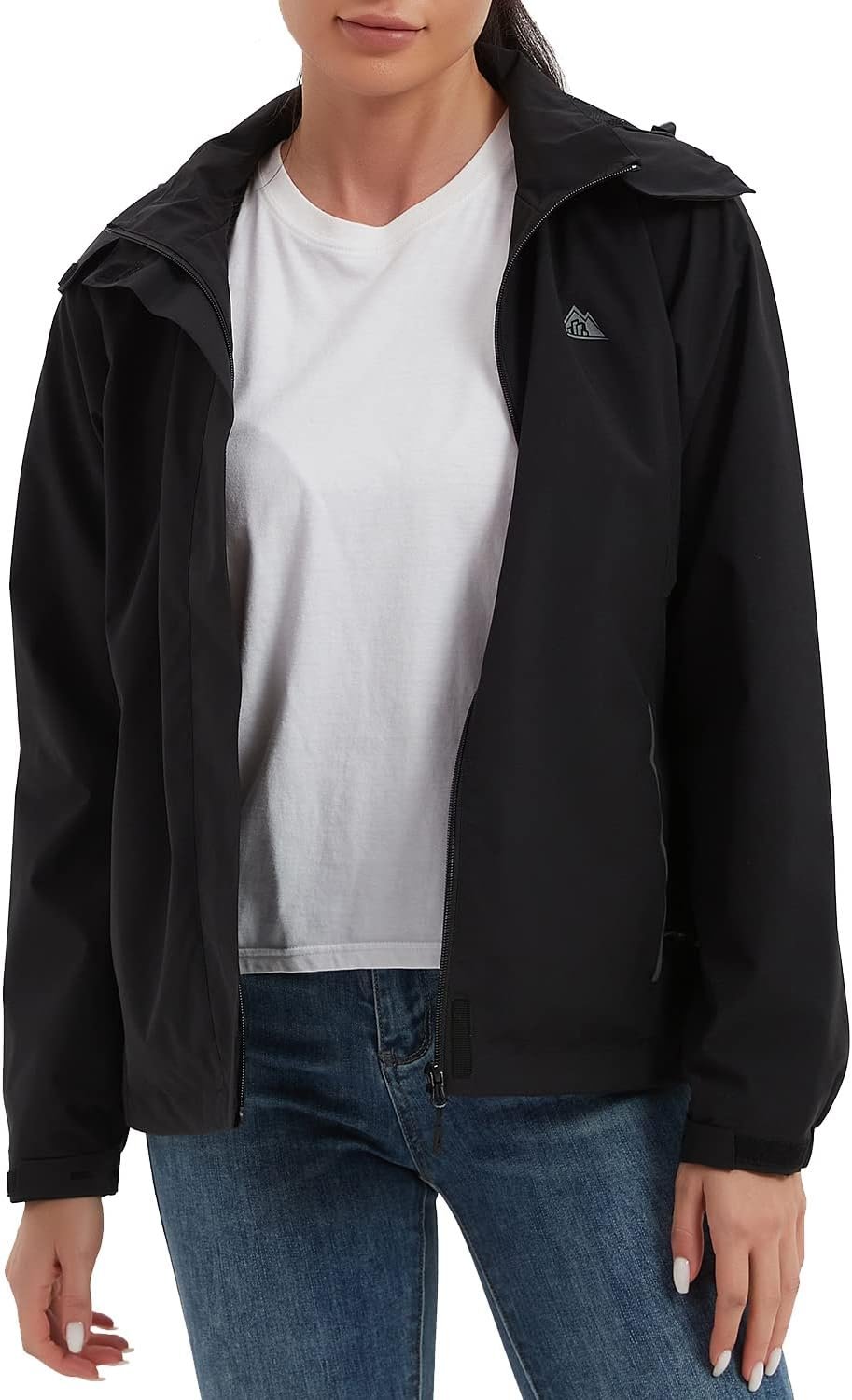 MOERDENG Women's Rain Jacket Hooded Hiking Jacket Softshell Windbreaker | Windpr... 5 MOERDENG Women's Rain Jacket Hooded Hiking Jacket Softshell Windbreaker | Windpr... - Image 5