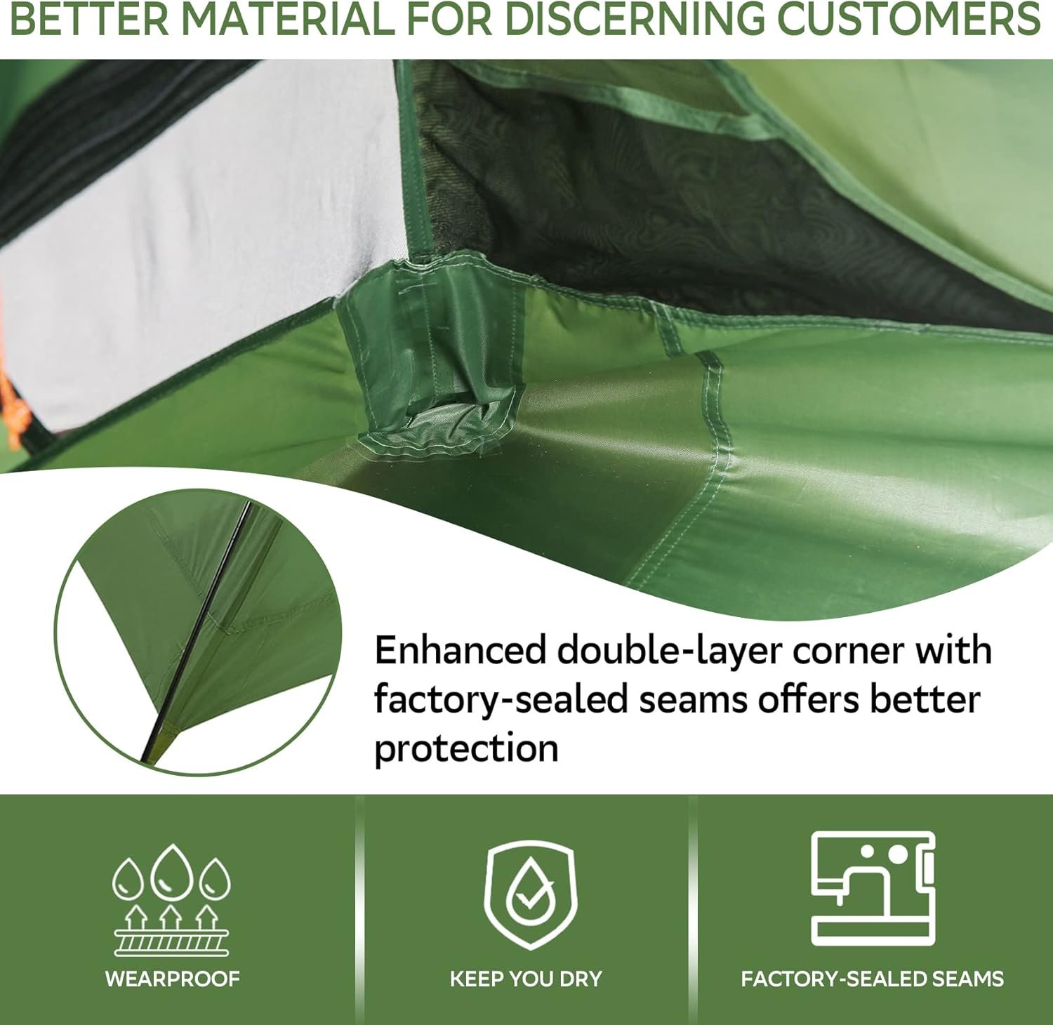 Clostnature 1/1.5/2/3/4/6 Person Lightweight Backpacking Tent, Camping Tent 4 Clostnature 1/1.5/2/3/4/6 Person Lightweight Backpacking Tent, Camping Tent - Image 4