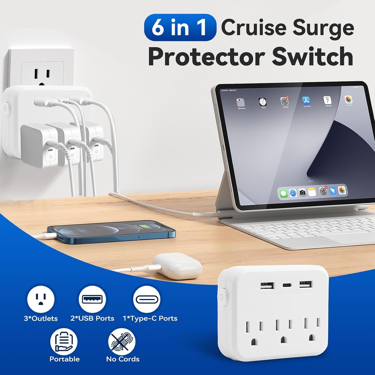 Cruise Essentials 2026, 17PCS Complete Cruise Must Haves Kit with Non-Surge Powe... 4 Cruise Essentials 2026, 17PCS Complete Cruise Must Haves Kit with Non-Surge Powe... - Image 4