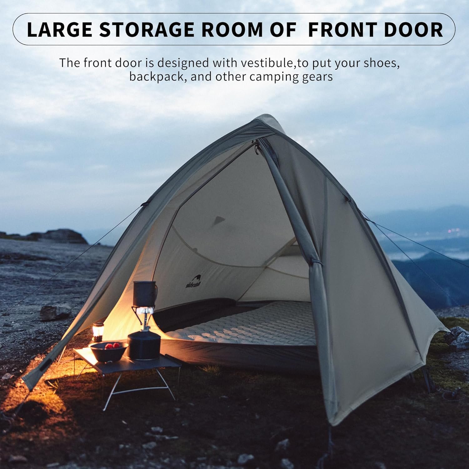 Naturehike Cloud Up 1 Person Tent, Lightweight Backpacking Tents for One Man, Wa... 6 Naturehike Cloud Up 1 Person Tent, Lightweight Backpacking Tents for One Man, Wa... - Image 6
