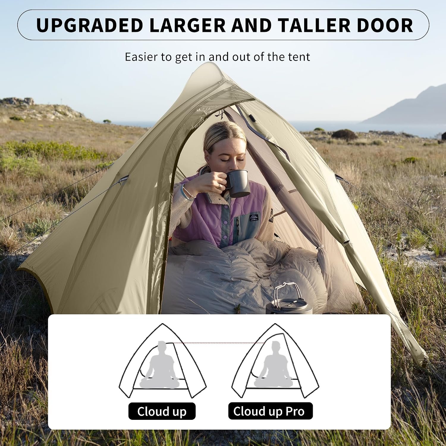Naturehike Cloud Up 1 Person Tent, Lightweight Backpacking Tents for One Man, Wa... 7 Naturehike Cloud Up 1 Person Tent, Lightweight Backpacking Tents for One Man, Wa... - Image 7