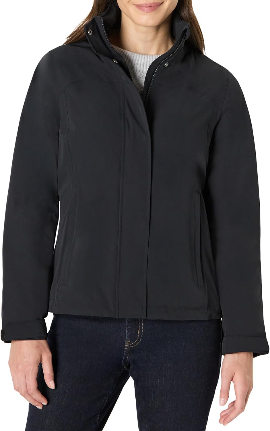 Amazon Essentials Women's Lightweight Waterproof Hooded Rain Jacket 2 Amazon Essentials Women's Lightweight Waterproof Hooded Rain Jacket - Image 2