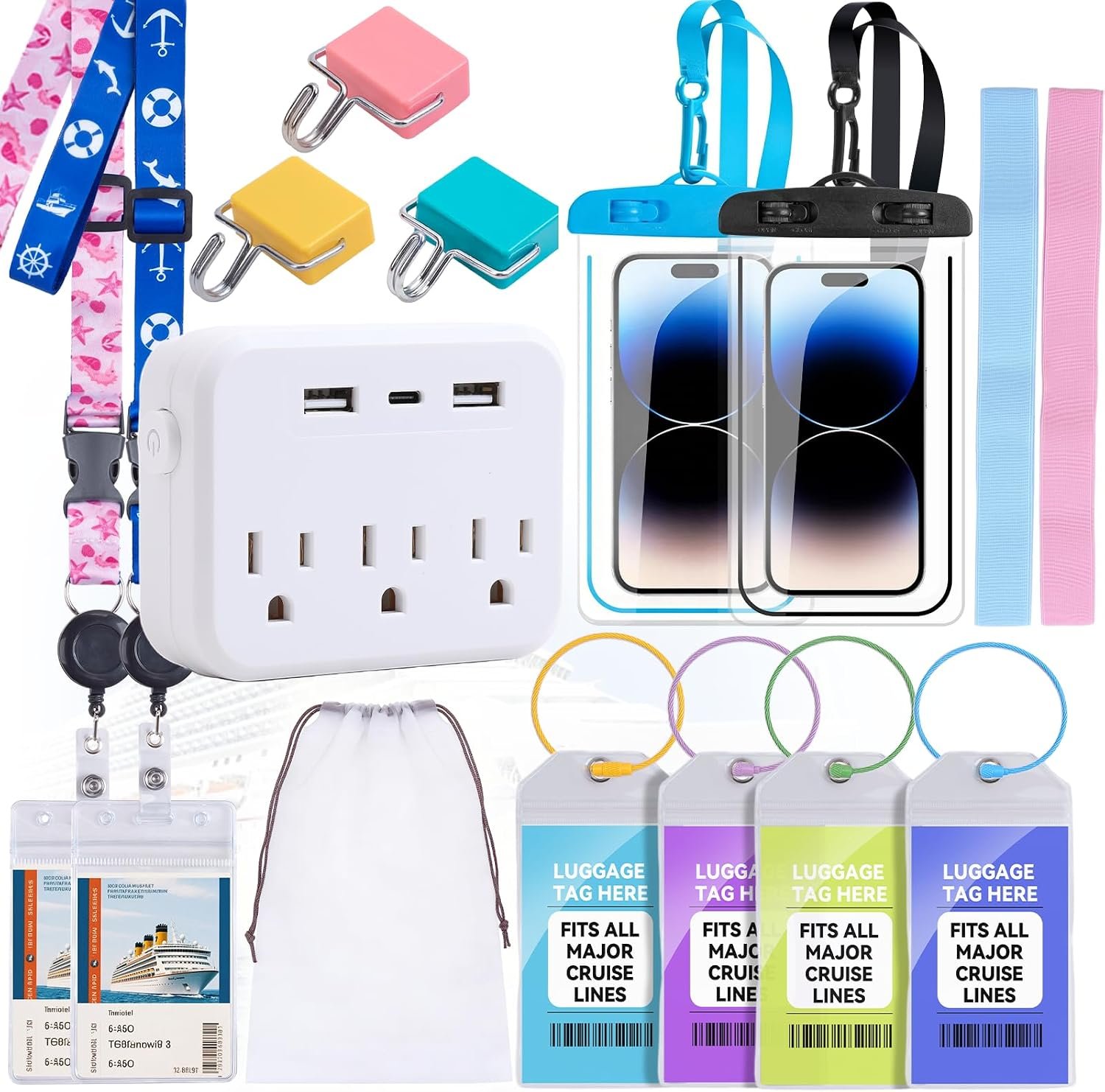 Cruise Essentials 2026, 17PCS Complete Cruise Must Haves Kit with Non-Surge Powe... 2 Cruise Essentials 2026, 17PCS Complete Cruise Must Haves Kit with Non-Surge Powe... - Image 2