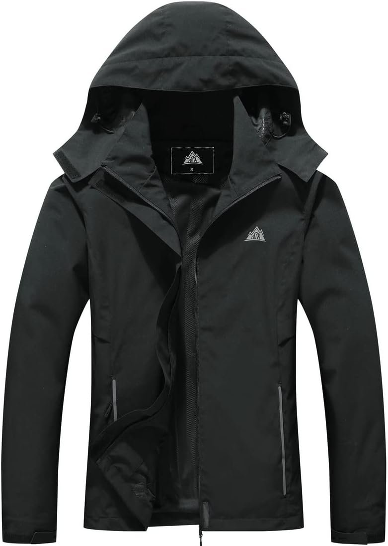 MOERDENG Women's Rain Jacket Hooded Hiking Jacket Softshell Windbreaker | Windpr... 2 MOERDENG Women's Rain Jacket Hooded Hiking Jacket Softshell Windbreaker | Windpr... - Image 2