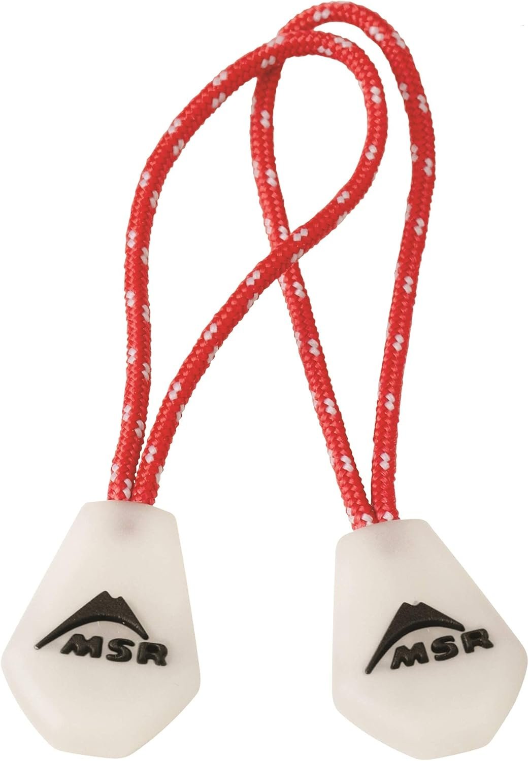 MSR Night Glow Zipper Pulls, 2-Pack , Red/White 2 MSR Night Glow Zipper Pulls, 2-Pack , Red/White - Image 2