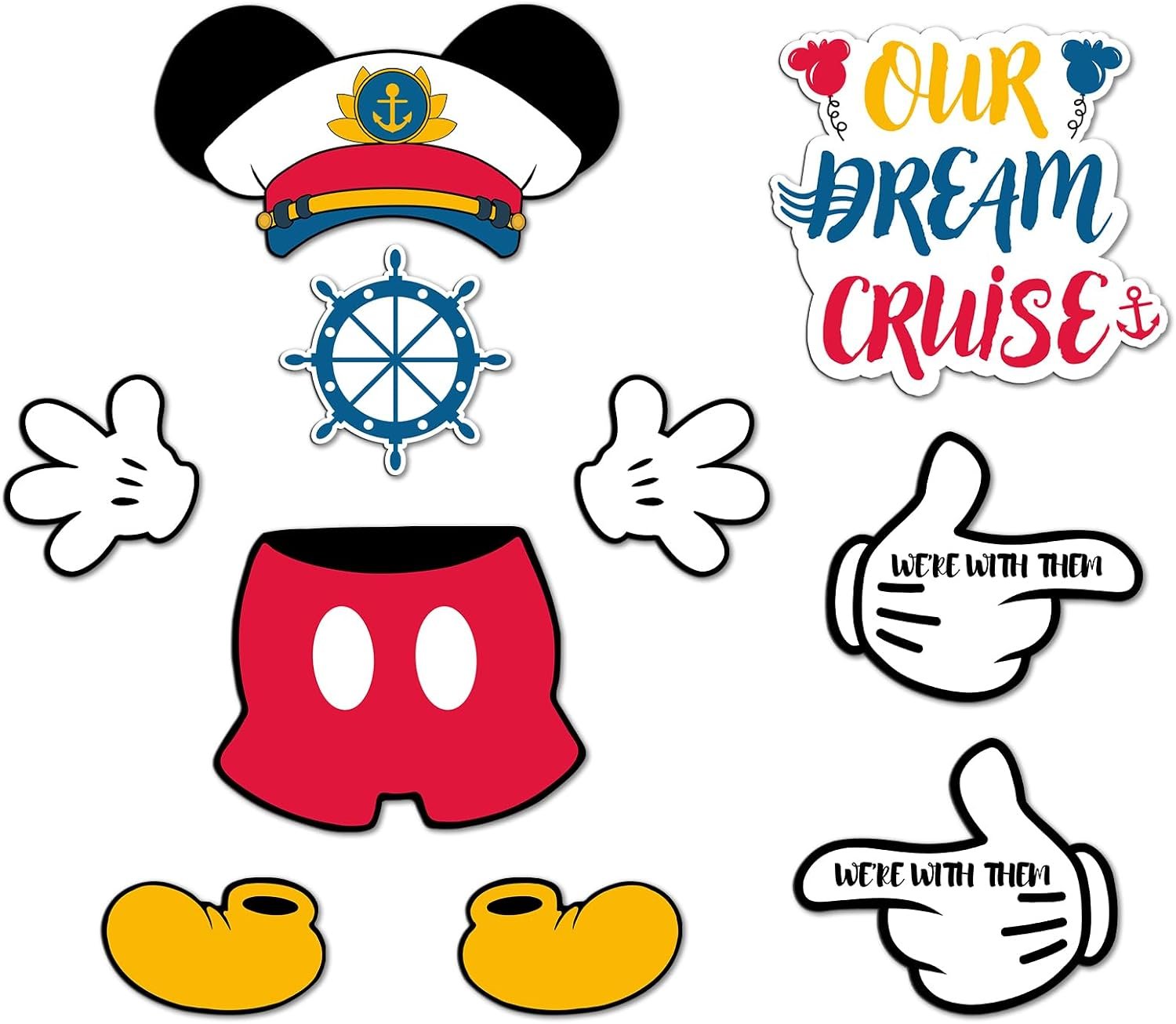 10 Pcs Cruise Door Magnet, Captain Mouse Cruise Door Decorations,Funny Mouse Ear... 2 10 Pcs Cruise Door Magnet, Captain Mouse Cruise Door Decorations,Funny Mouse Ear... - Image 2