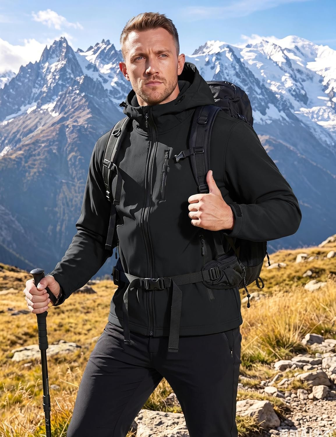 MAGCOMSEN Men's Jacket Waterproof Fleece Lightweight Softshell Rain Coat 3 MAGCOMSEN Men's Jacket Waterproof Fleece Lightweight Softshell Rain Coat - Image 3