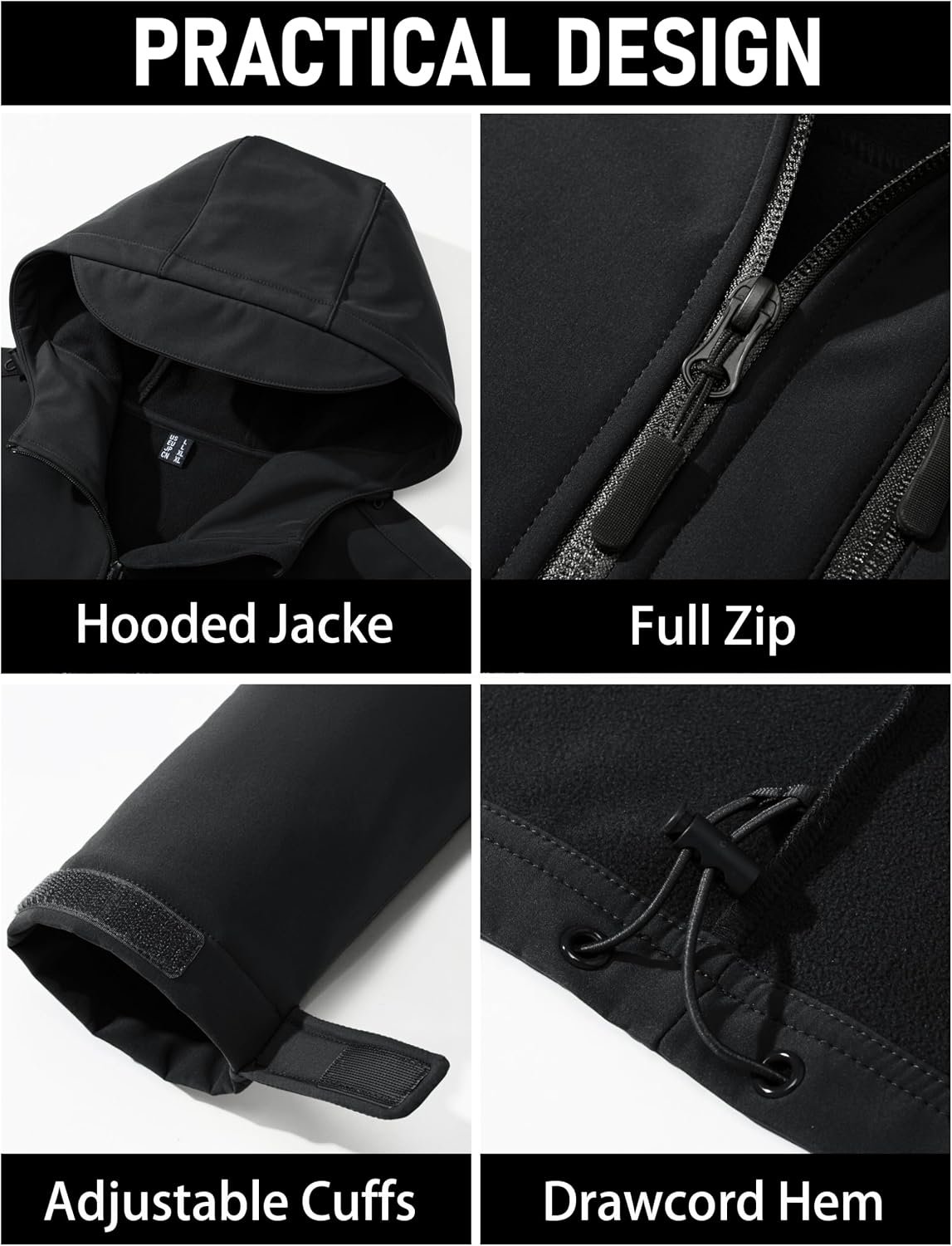 MAGCOMSEN Men's Jacket Waterproof Fleece Lightweight Softshell Rain Coat 7 MAGCOMSEN Men's Jacket Waterproof Fleece Lightweight Softshell Rain Coat - Image 7
