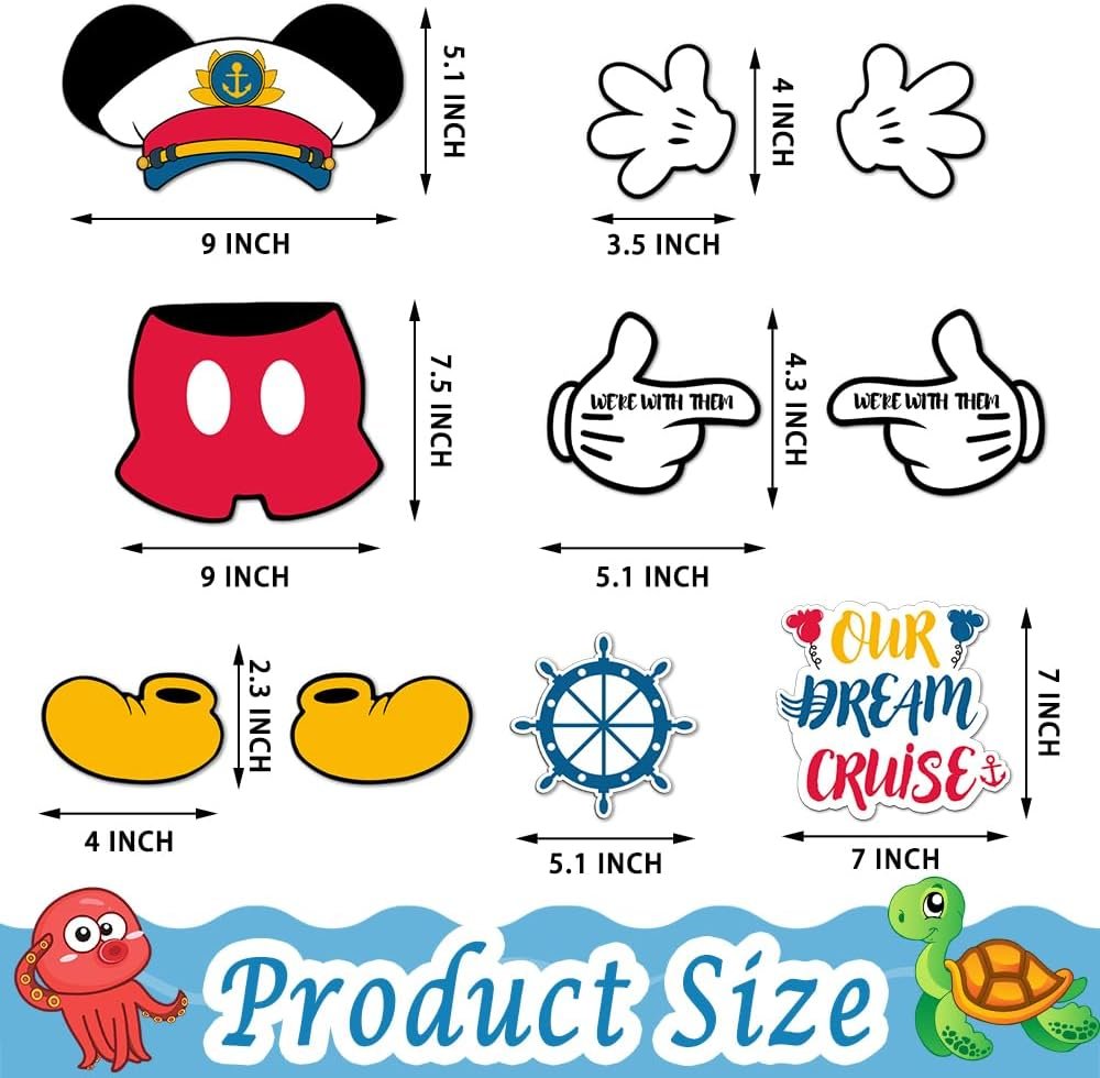 10 Pcs Cruise Door Magnet, Captain Mouse Cruise Door Decorations,Funny Mouse Ear... 3 10 Pcs Cruise Door Magnet, Captain Mouse Cruise Door Decorations,Funny Mouse Ear... - Image 3