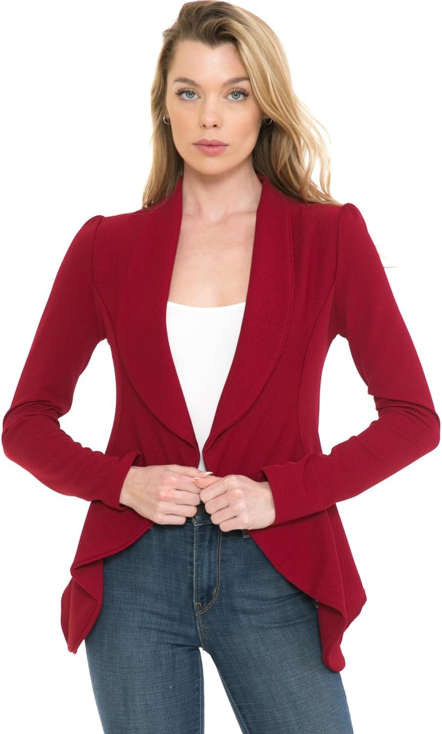 SSOULM Women's Casual Stretch Blazer - Professional Notch Lapel Work Office Jack... 6 SSOULM Women's Casual Stretch Blazer - Professional Notch Lapel Work Office Jack... - Image 6