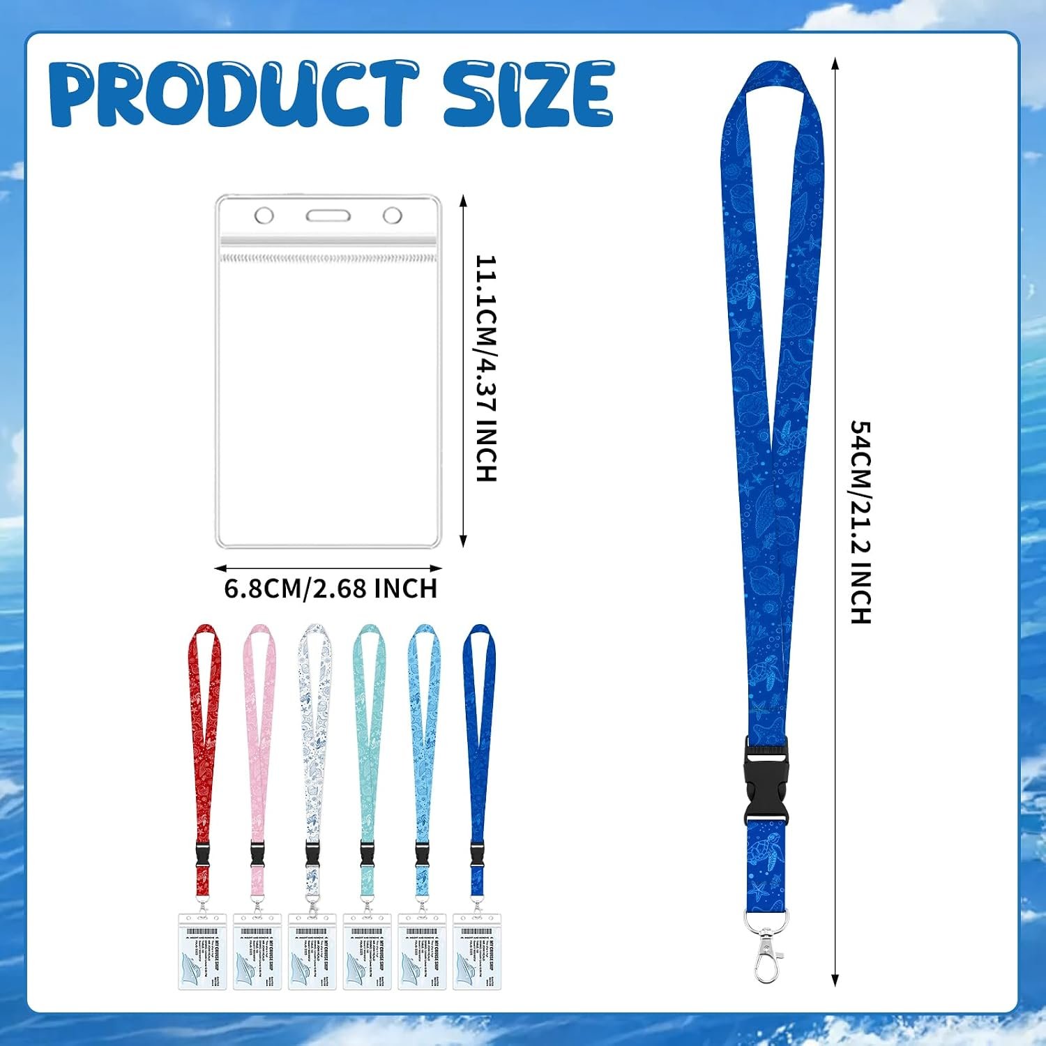 6 Pack Cruise Lanyard for Ship Cards Cruise Essentials 2026, Ocean 3 6 Pack Cruise Lanyard for Ship Cards Cruise Essentials 2026, Ocean - Image 3