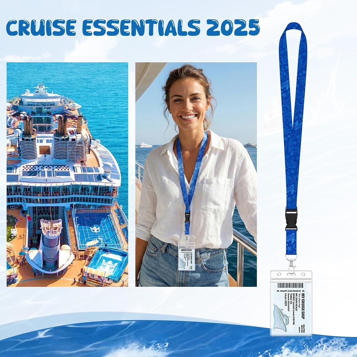 6 Pack Cruise Lanyard for Ship Cards Cruise Essentials 2026, Ocean 5 6 Pack Cruise Lanyard for Ship Cards Cruise Essentials 2026, Ocean - Image 5