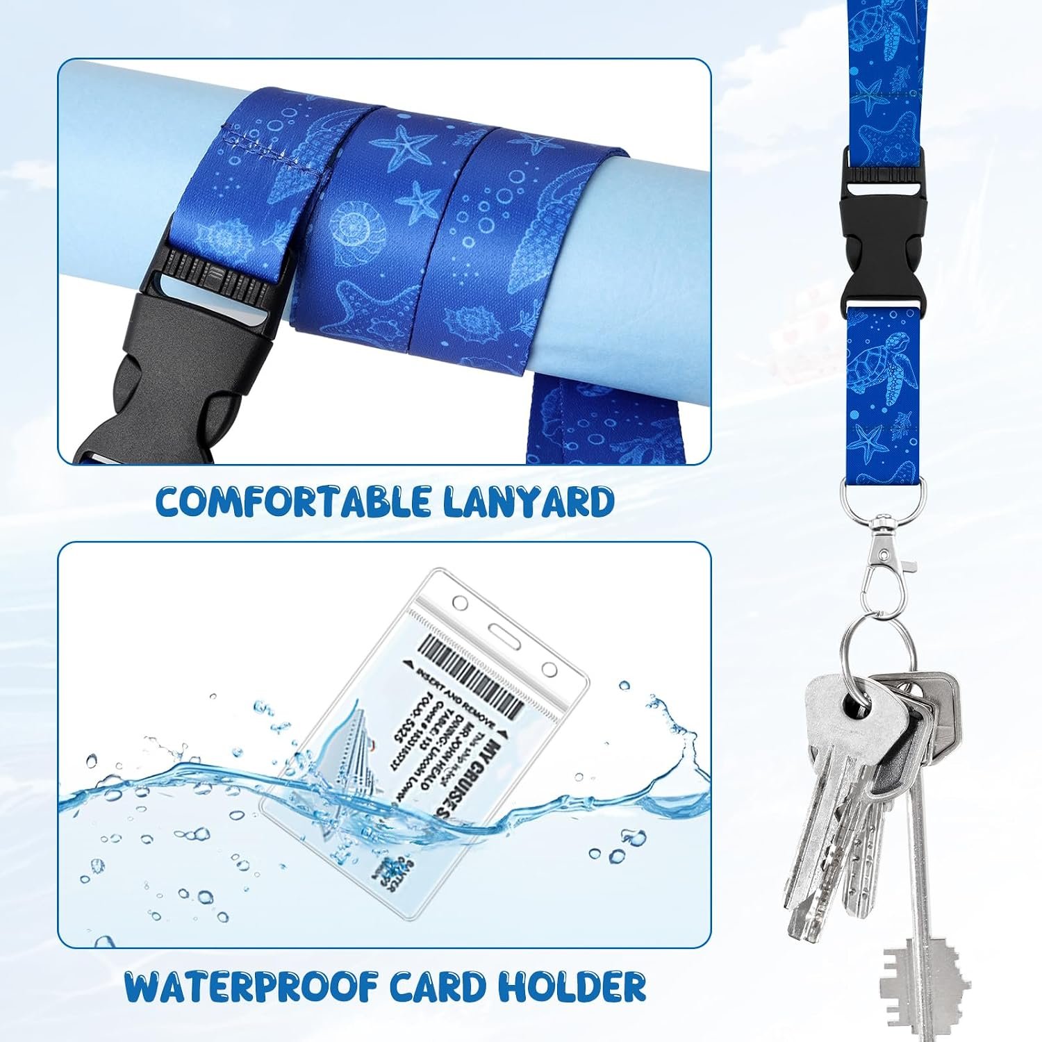 6 Pack Cruise Lanyard for Ship Cards Cruise Essentials 2026, Ocean 6 6 Pack Cruise Lanyard for Ship Cards Cruise Essentials 2026, Ocean - Image 6