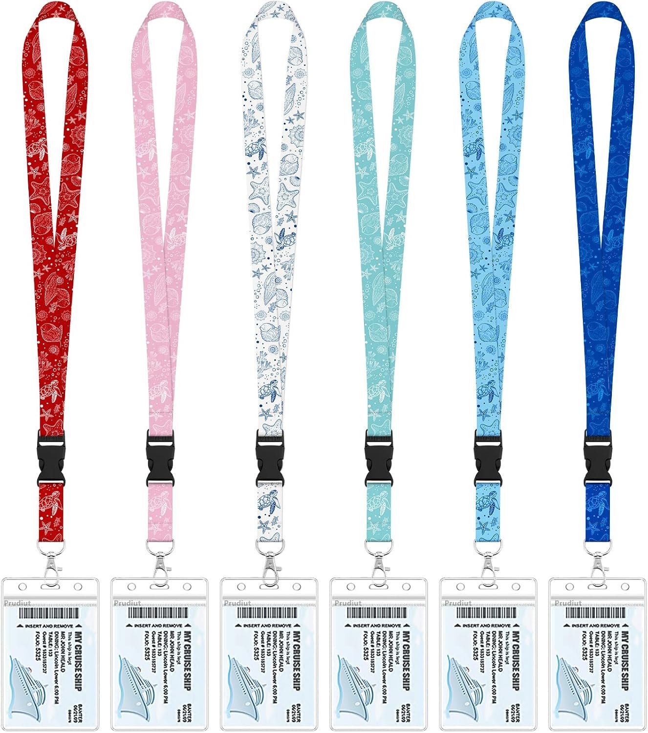 6 Pack Cruise Lanyard for Ship Cards Cruise Essentials 2026, Ocean 2 6 Pack Cruise Lanyard for Ship Cards Cruise Essentials 2026, Ocean - Image 2