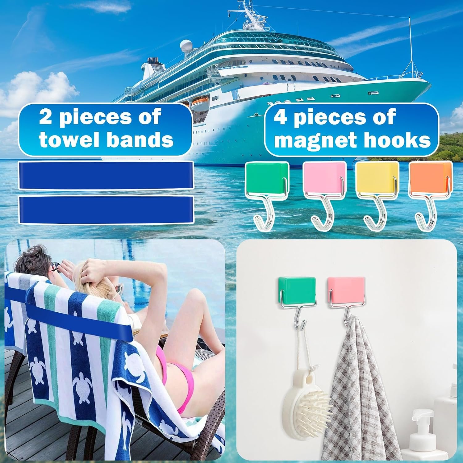 Cruise Essentials 2026 - Complete Cruise Must Haves Kit with Cruise-Safe Non-Sur... 7 Cruise Essentials 2026 - Complete Cruise Must Haves Kit with Cruise-Safe Non-Sur... - Image 7