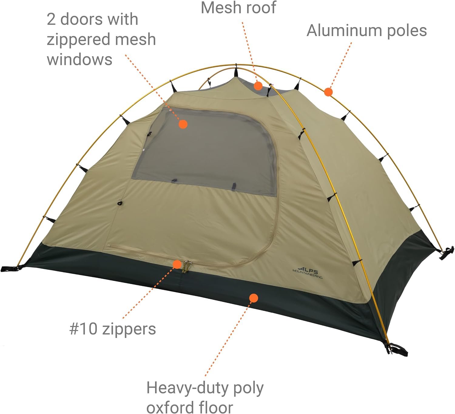 ALPS Mountaineering Taurus 4 Outfitter Tent - Heavy-Duty Four Person Camping Ten... 4 ALPS Mountaineering Taurus 4 Outfitter Tent - Heavy-Duty Four Person Camping Ten... - Image 4