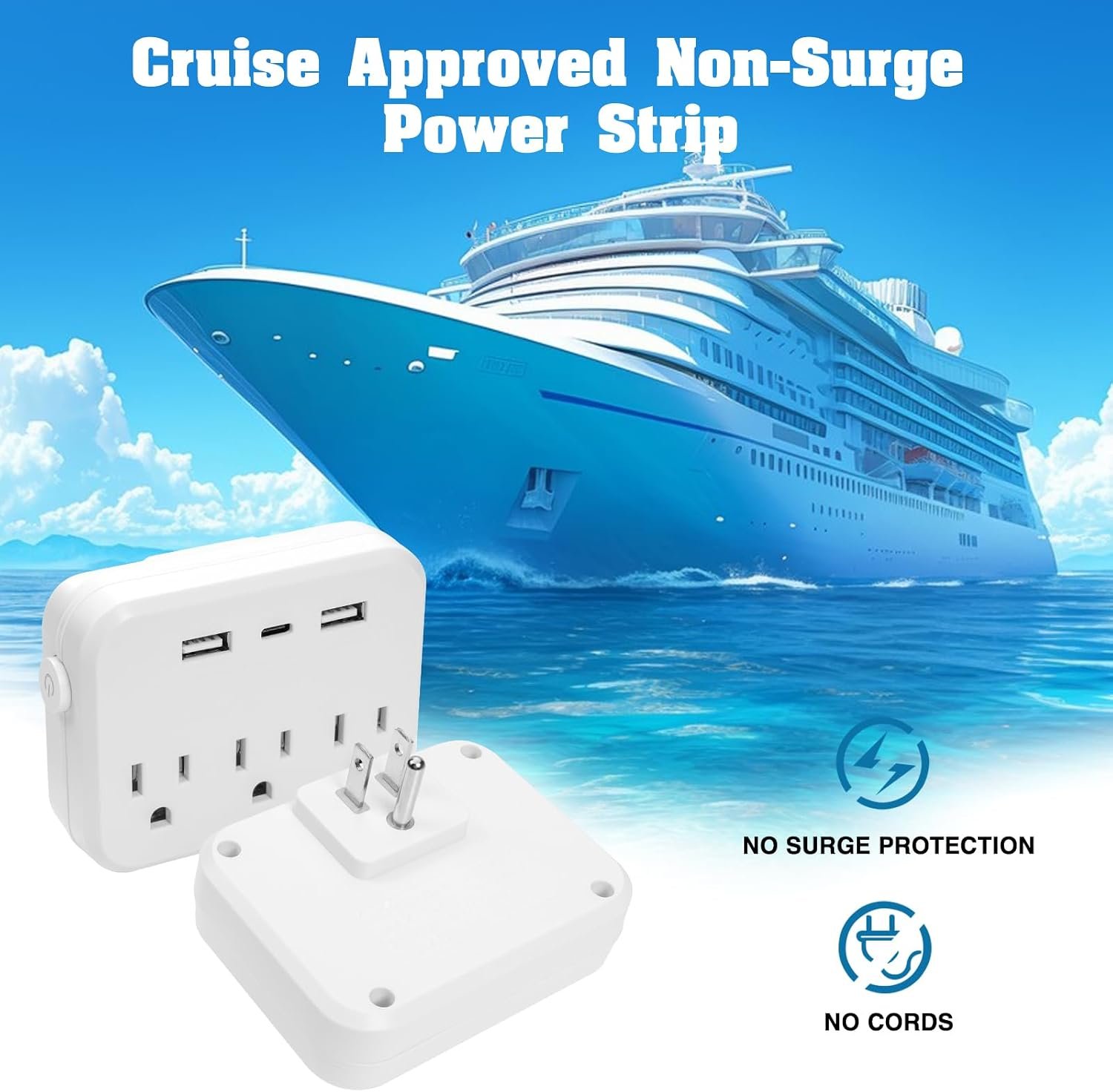 Cruise Essentials 2026, 16 Pcs Cruise Must Haves Kit Include Non-Surge Power Str... 5 Cruise Essentials 2026, 16 Pcs Cruise Must Haves Kit Include Non-Surge Power Str... - Image 5