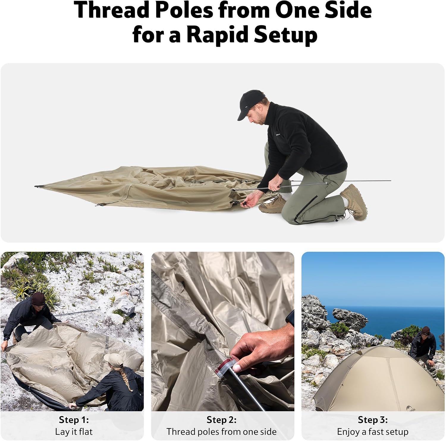 Naturehike Giling 1/2 Person Backpacking Tent 4 Season Lightweight Tent for Hiki... 9 Naturehike Giling 1/2 Person Backpacking Tent 4 Season Lightweight Tent for Hiki... - Image 9