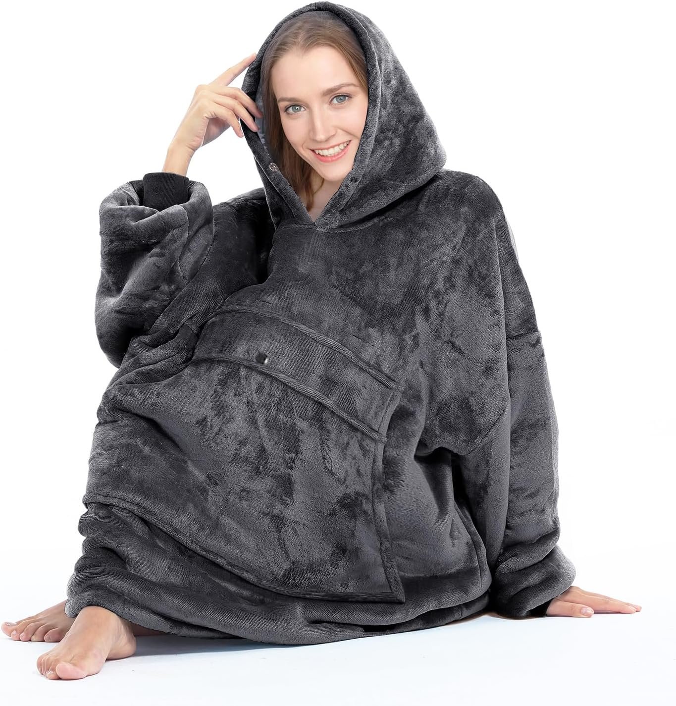 Solaris Oversized Wearable Blanket Hoodie with Large Pocket, Warm Super Soft Coz... 3 Solaris Oversized Wearable Blanket Hoodie with Large Pocket, Warm Super Soft Coz... - Image 3