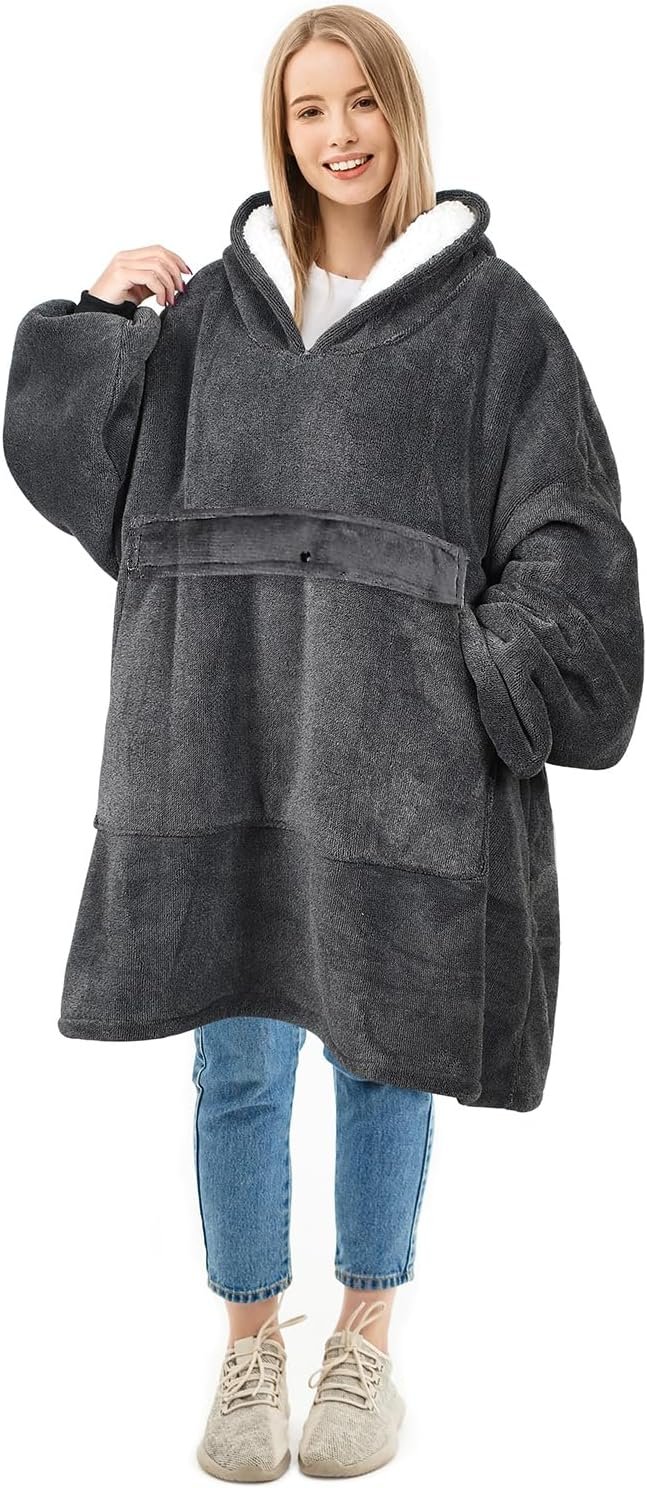 Solaris Oversized Wearable Blanket Hoodie with Large Pocket, Warm Super Soft Coz... 2 Solaris Oversized Wearable Blanket Hoodie with Large Pocket, Warm Super Soft Coz... - Image 2